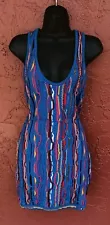 COOGI Australia Knit SLEEVELESS Bodycon Dress MINI Size: Large