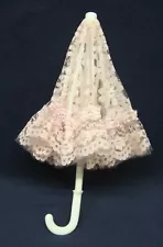 *VICTORIAN-STYLE DELICATE PALE PINK LACY PARASOL for 18" DOLLS*