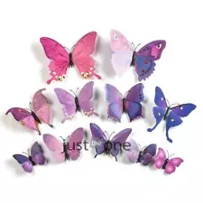 12pcs 3D Butterfly Wall Stickers Removable Mural Decal DIY Art Home Decoration*