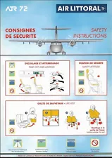 Air Littoral ATR 72 Safety Card RARE !!!