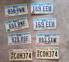 Iowa LICENSE PLATES pick one