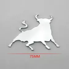 3D spanish fighting bull chrome sticker self adhesive car/van decal emblem badge