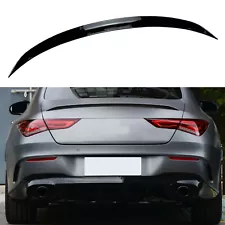 Gloss Blk Rear Trunk Spoiler Lip For Benz C118 CLA250 CLA35 AMG CLA45 AMG 2020 (For: 2021 CLA45 AMG)