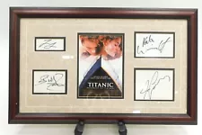 Titanic Signed Movie Poster Display Cameron DiCaprio Winslet Zane