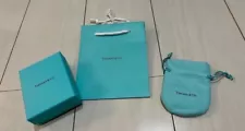 Tiffany & Co New Empty Pouch, Box, Shopping Bag Set