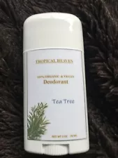 All Natural Organic VEGAN Deodorant Tea Tree Scented - WORKS! (with Shea Butter)