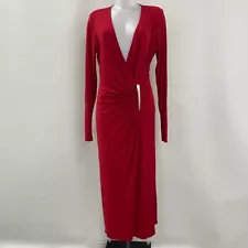 Donna Karan Dress Womens Size L Red Evening New RMF22-CAP