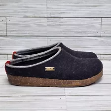 Haflinger Pure New Wool Women Size 10 EU 41 Clogs Mule Dark Gray Comfort Nice