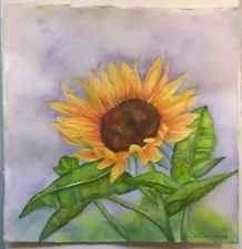 Sunflower Original Watercolor Painting