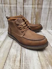 Izod Larsson Shoes Mens Ankle Boot Size 11 Brown Dark Tan Memory Foam