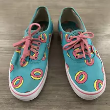 Very Rare VANS x Odd Future Scuba Teal Blue Donut Shoes Size 8 Men Excellent