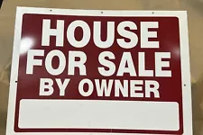 18 In. X 24 In. Plastic Double Sided "House For Sale By Owner" Realty Sign