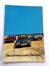 1973 Vauxhall Firenza 8-page Original Car Sales Brochure Catalog - UK GM