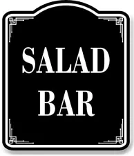 Salad Bar BLACK Aluminum Composite Sign