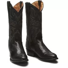 Tony Lama Men's Nacogdoches Black Lizard 13" Round Toe Boots (TL5150)