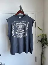 Vintage Harley Davidson Jack Daniel’s Logo Rare Variant For Bikers Only Size XL