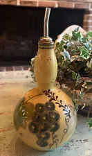 Dolce Vita By Giani For Ambiance Olive Oil Decanter Tan/Green Grape Vine