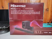 Hisense AX Series 5.1.2 Ch 420W Soundbar, Wireless Subwoofer & Speakers - SEALED