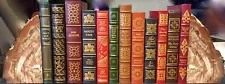 54 EASTON PRESS FULL LEATHER BOUND BOOKS Raised Spines NEW LA,Calif. pu/del.