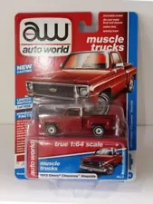 Auto World 1973 Chevy Cheyenne Stepside Red