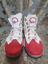 Reebok Q96 Men's Cross Examine Allen Iverson Basketball Shoes Red/White Size 11