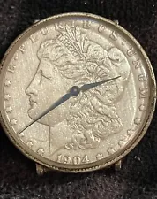 Morgan Silver Dollar Coin Watch Vintage 1904 ð¥ð¥ð¥