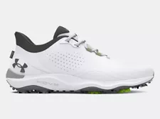 Under Armour Men's UA Drive Pro Spiked Golf Shoes ~ White ~ Men's US 8.5