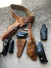 VINTAGE BUCHEIMER #500 LEATHER SHOULDER HOLSTER And OTHERS 8 Pcs