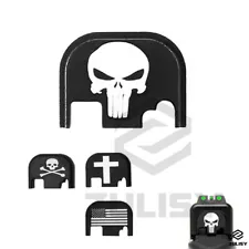 Punisher Cross Skull Light Rear Cover Slide Back Plate for Gen 1-4 Glock 17 20