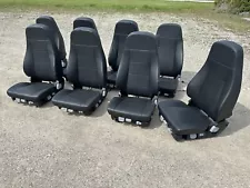 FREIGHTLINER M2 SEMI TRUCK Black Vinyl AIR RIDE BUCKET SEAT C27-00124 -054