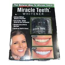 Miracle Teeth Whitener 0.7oz Seen On TV Activated Coconut Charcoal Powder NEW!