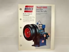 1988 Ammco Heavy-Duty Drum/Disc Brake Lathe Model 6000 Original Sales Flyer