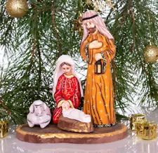 Wooden Hand carved Nativity Set, handmade Christmas home decoration Gift