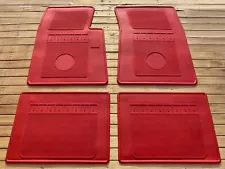 FOR Cadillac Coupe Deville Red Rubber Floor Mats 4 Pieces 1959-60