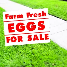 Farm Fresh Eggs For Sale Yard Sign Stake Outdoor Farm Advertising Coroplast Sign