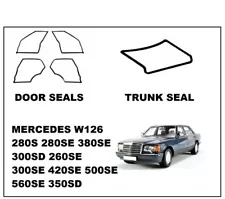 For Mercedes Benz W126 Outer Door Rubber Seals & Trunk Rubber-Weatherstrip Seal