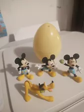 Lot of 5 Disney JUST PLAY for Easter Basket 4 Figures 1 Egg Mickey Mouse Pluto