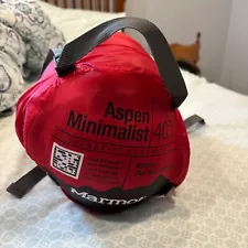 Marmot Aspen Minimalist Long 40F/4C Synthetic Lightweight Red Sleeping Bag