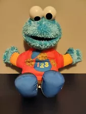 Sesame Street Cookie Monster Plush Toy Doll Talks Sings Counts 2013 Blue Furry