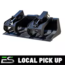 66" SOLID BOTTOM GRAPPLE BUCKET SKID STEER LOADER QUICK ATTACH - LOCAL PICKUP