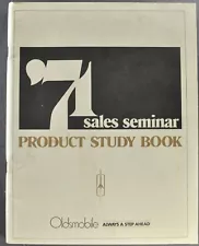 1971 Oldsmobile Sales Training Study Book Cutlass 442 Delta 88 98 Toronado Wagon