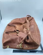 COACH BROWN LEATHER LARGE DUFFLE BAG