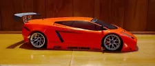 Rare 1/10 Touring Body For Traxxas 4tec 2.0 Hpi Lamborghini Predrilled 200 mm