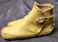 Buffalo Men's Moccasins Gold indian Leather Pueblo Style *ANY SIZE or COLOR*