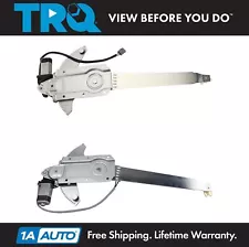 TRQ Power Window Regulators w/ Motors Pair Set for Ford F-Series Pickup Truck (For: 1985 Ford Bronco)