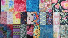 DRAMATIC FLORALS & Tie Dye Fat Quarter Half-Yard Cotton Quilt Fabric Blooms Lot