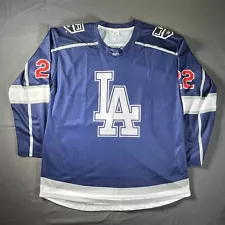 Los Angeles Dodgers LA Kings Night Mens Medium Kershaw #22 SGA Promo Jersey