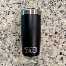 YETI Rambler 10 Oz Black Tumbler with Magnetic Slider Lid Great For Coffee ☕️