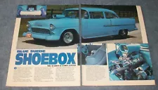 1955 Chevy 210Sedan Vintage Pro Street Article "Blue Suede Shoebox"