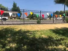 Two Large Pennant Banner Flags